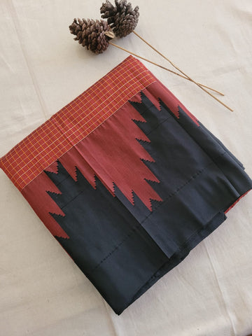 Red Ilkal Cotton Saree