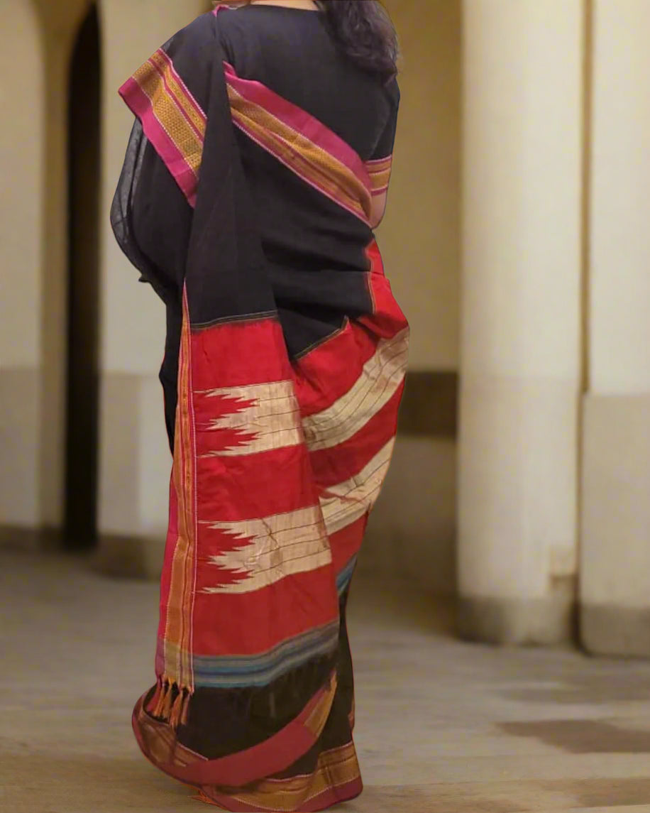 Ilkal Cotton Saree Silk Pallu