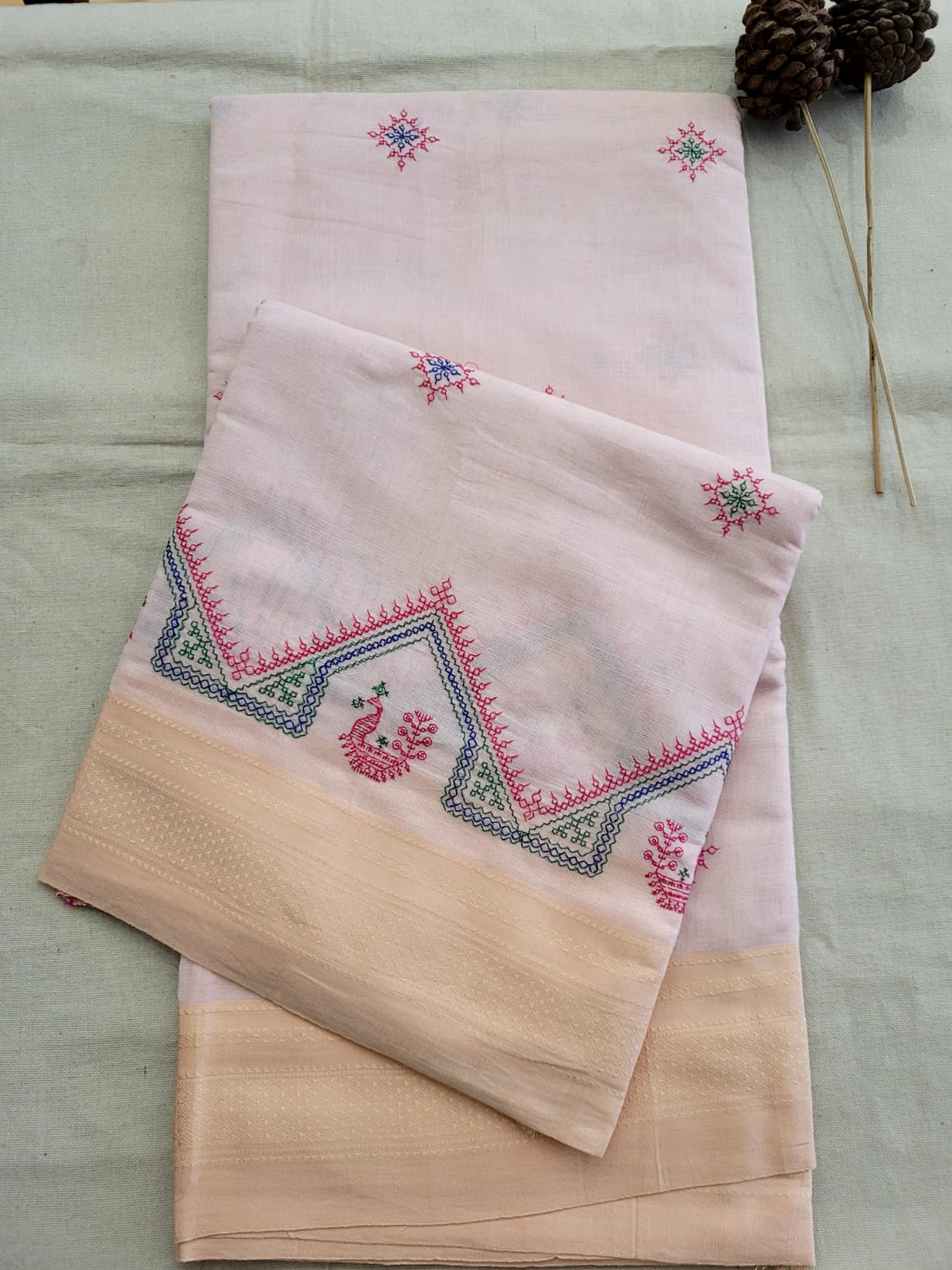 Ilkal Viscose Saree Silk Pallu