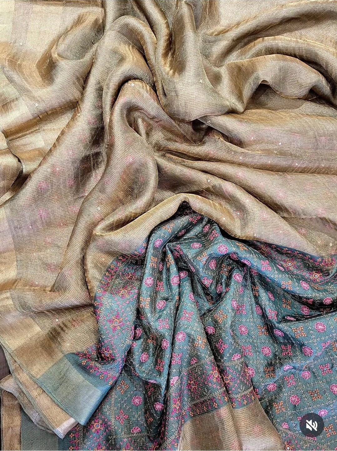 Gold Pure Tissue Saree