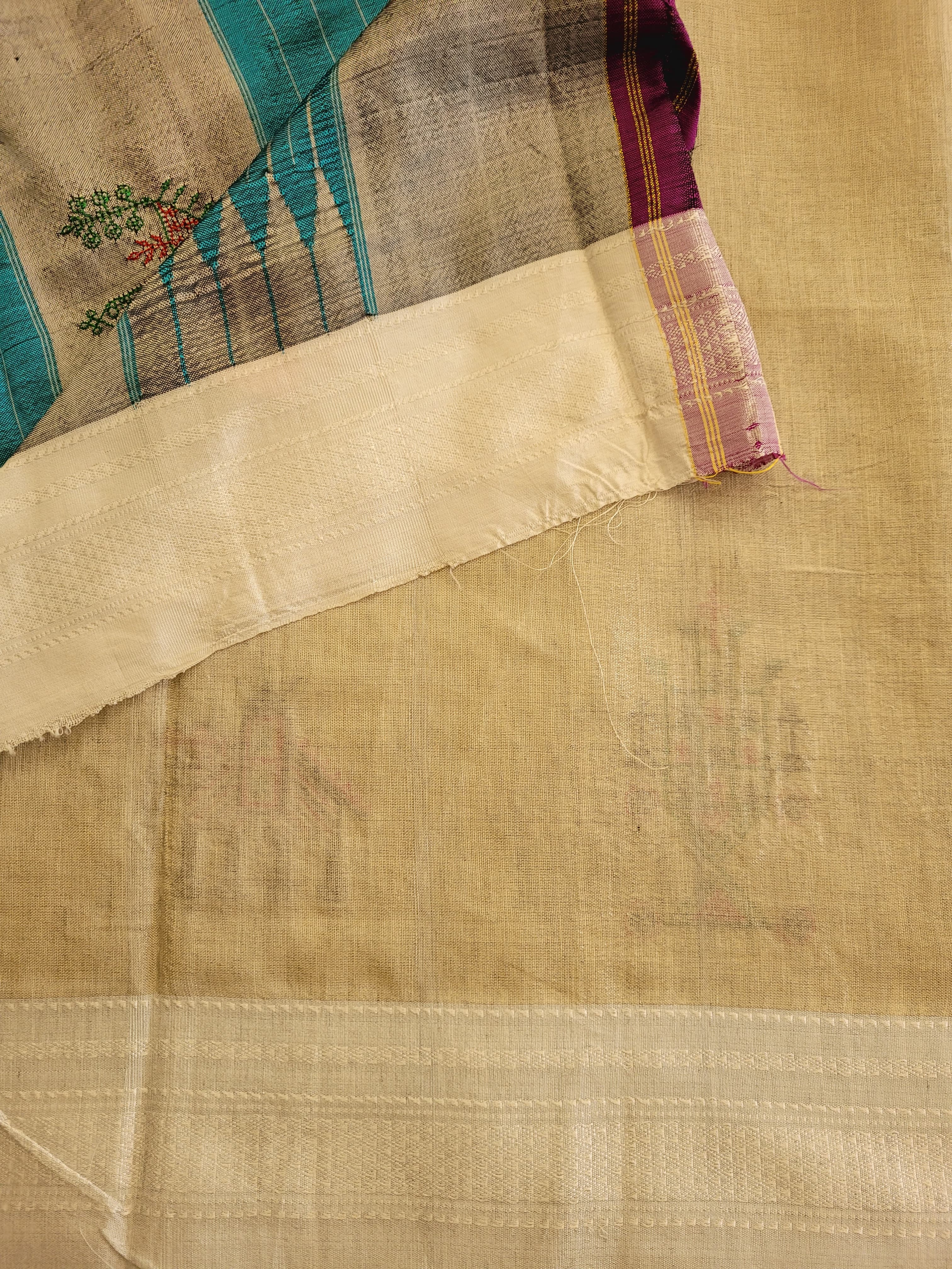 Ilkal Viscose Saree Silk Pallu (Copy)