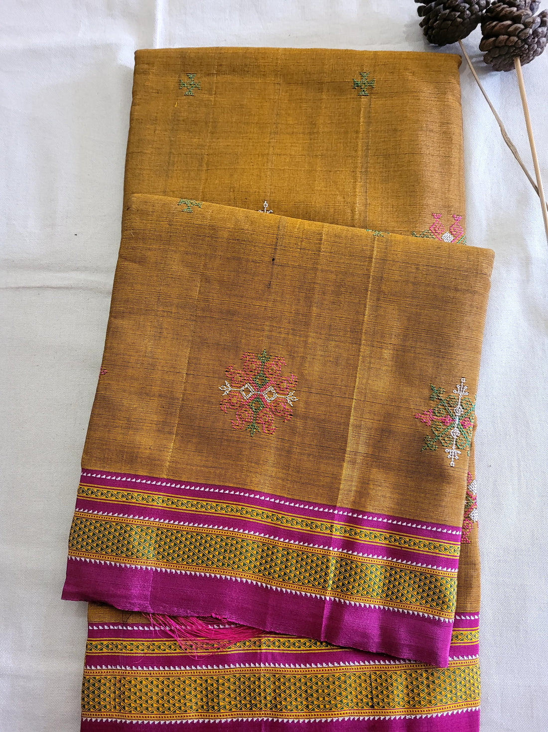 Ilkal Viscose Saree Silk Pallu