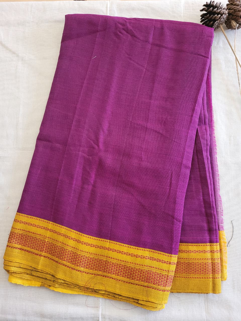 Rani Ilkal Cotton Saree Silk Pallu