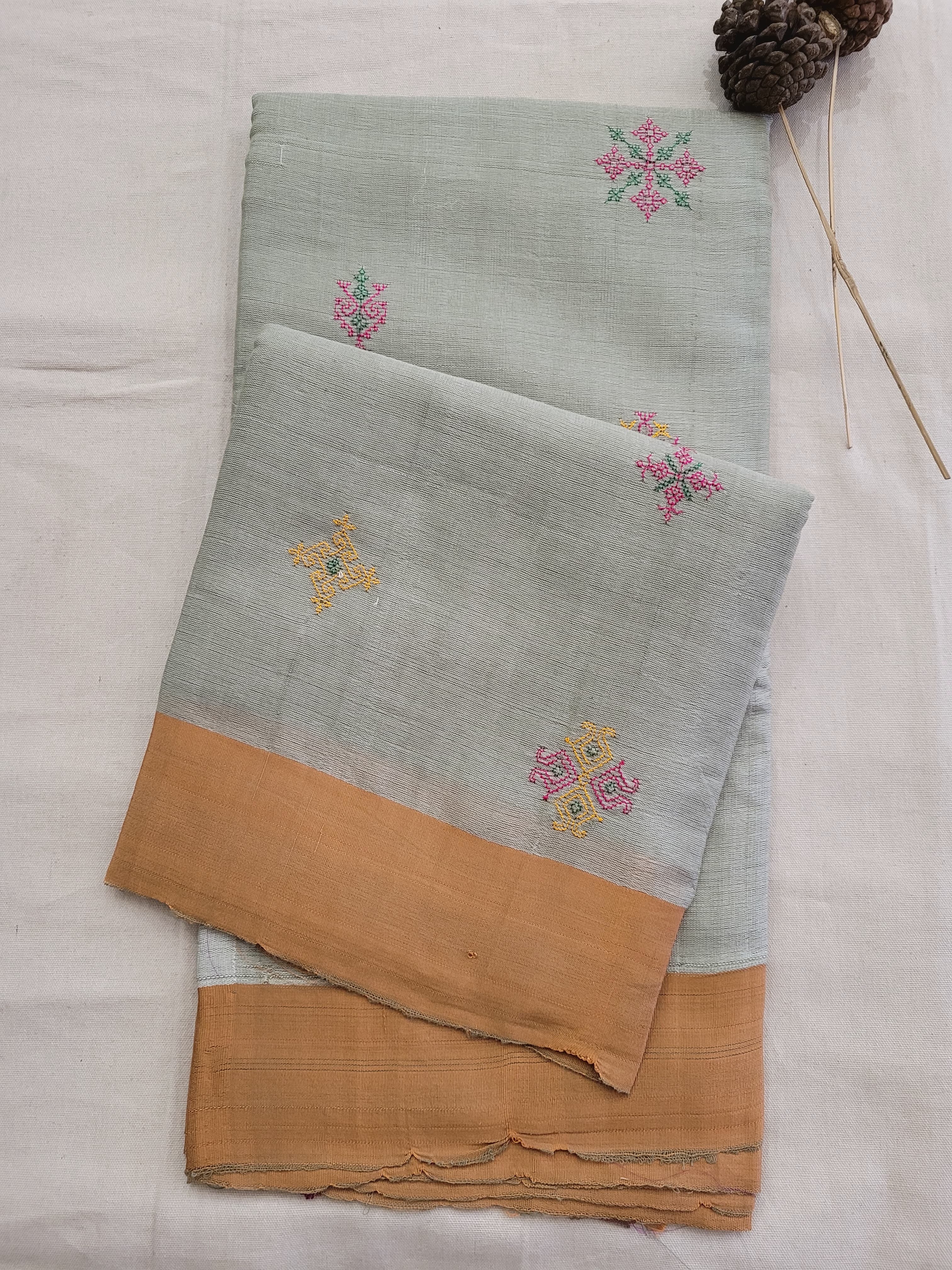 Ilkal Viscose Saree Silk Pallu