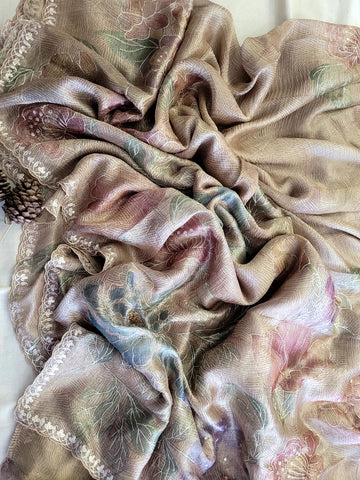 Silver2 Pure Tissue Saree