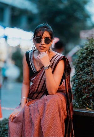 Brown Hampa Pattedanchu Saree