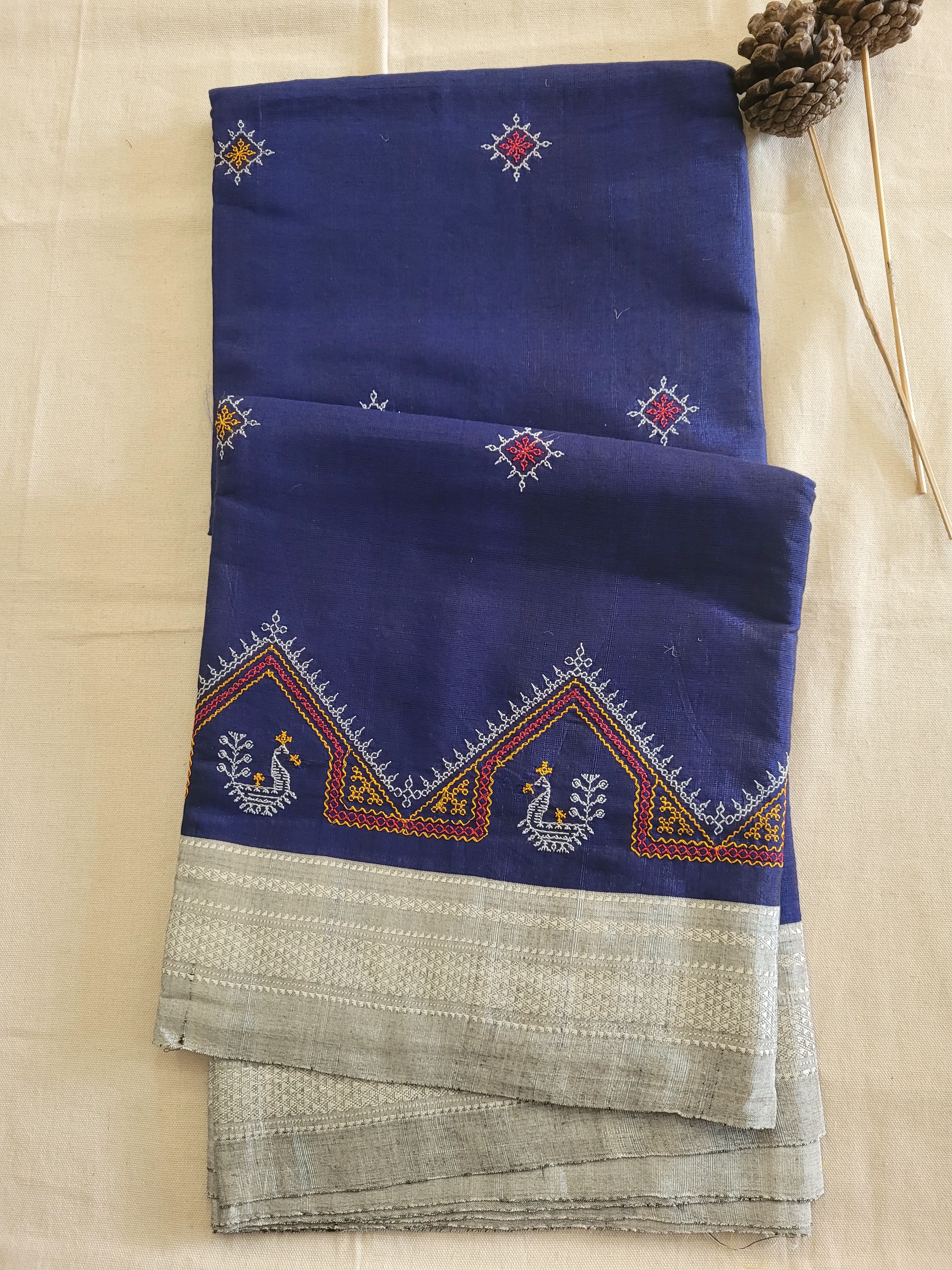 Ilkal Viscose Saree Silk Pallu