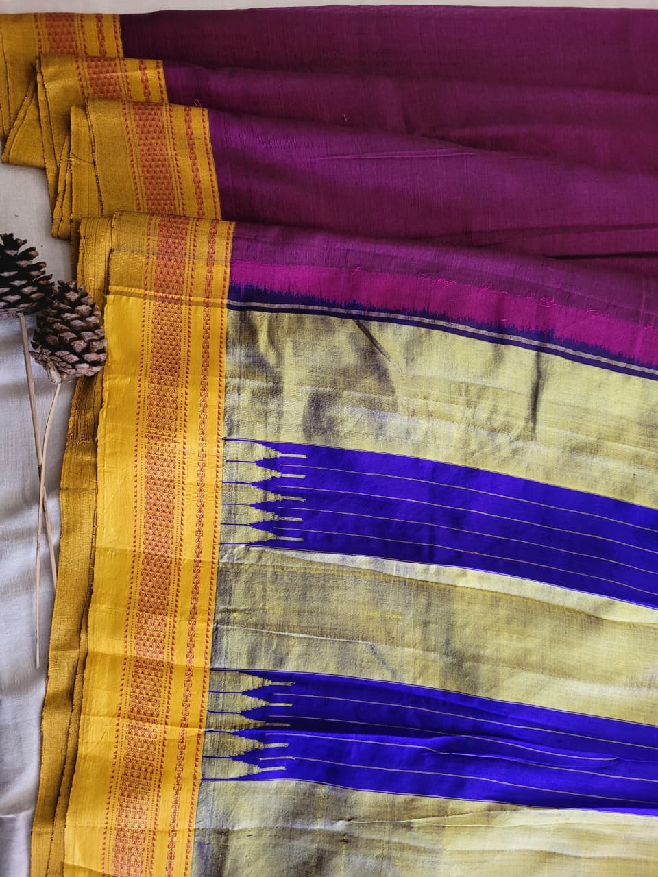 Rani Ilkal Cotton Saree Silk Pallu