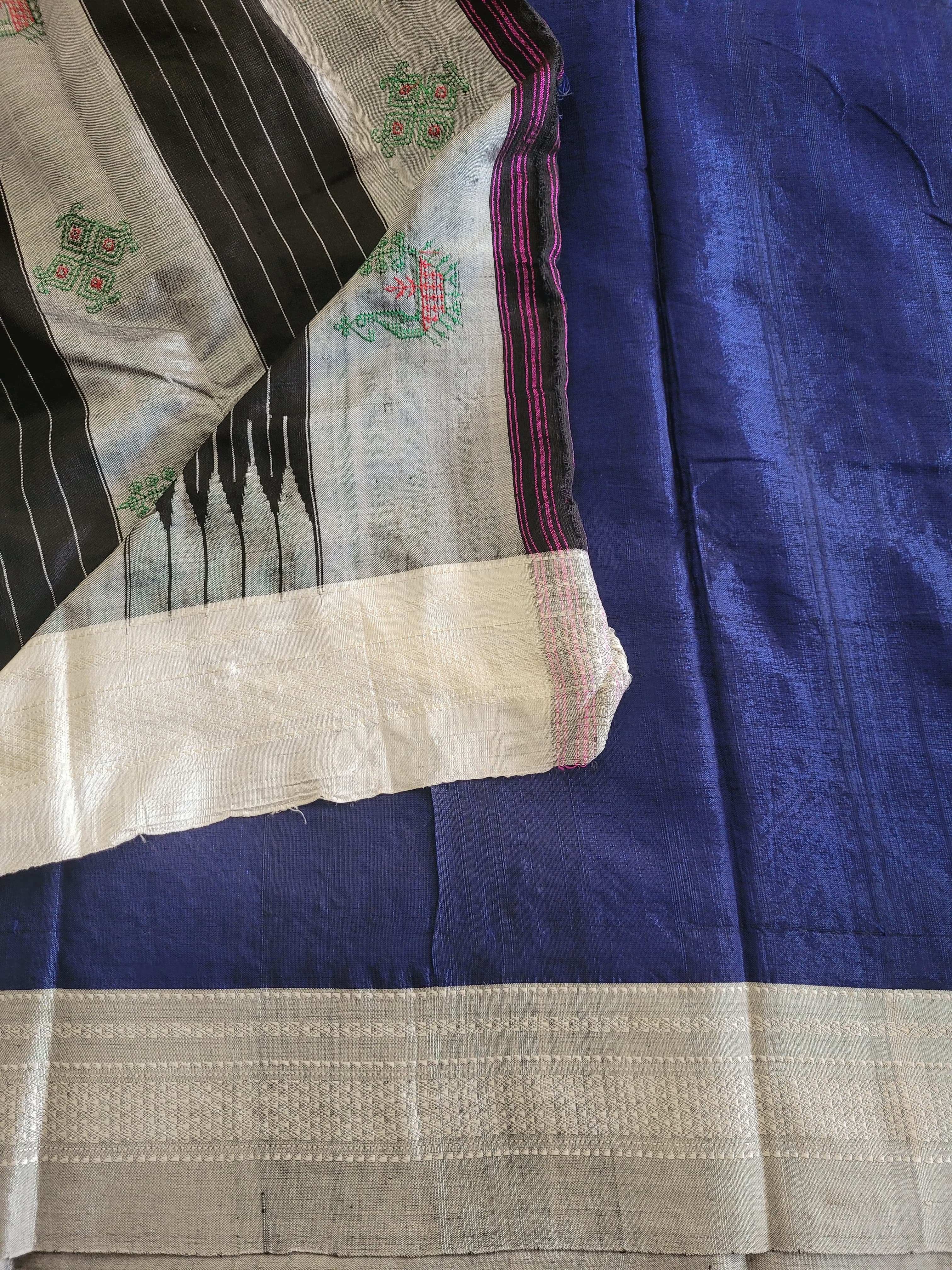 Ilkal Viscose Saree Silk Pallu