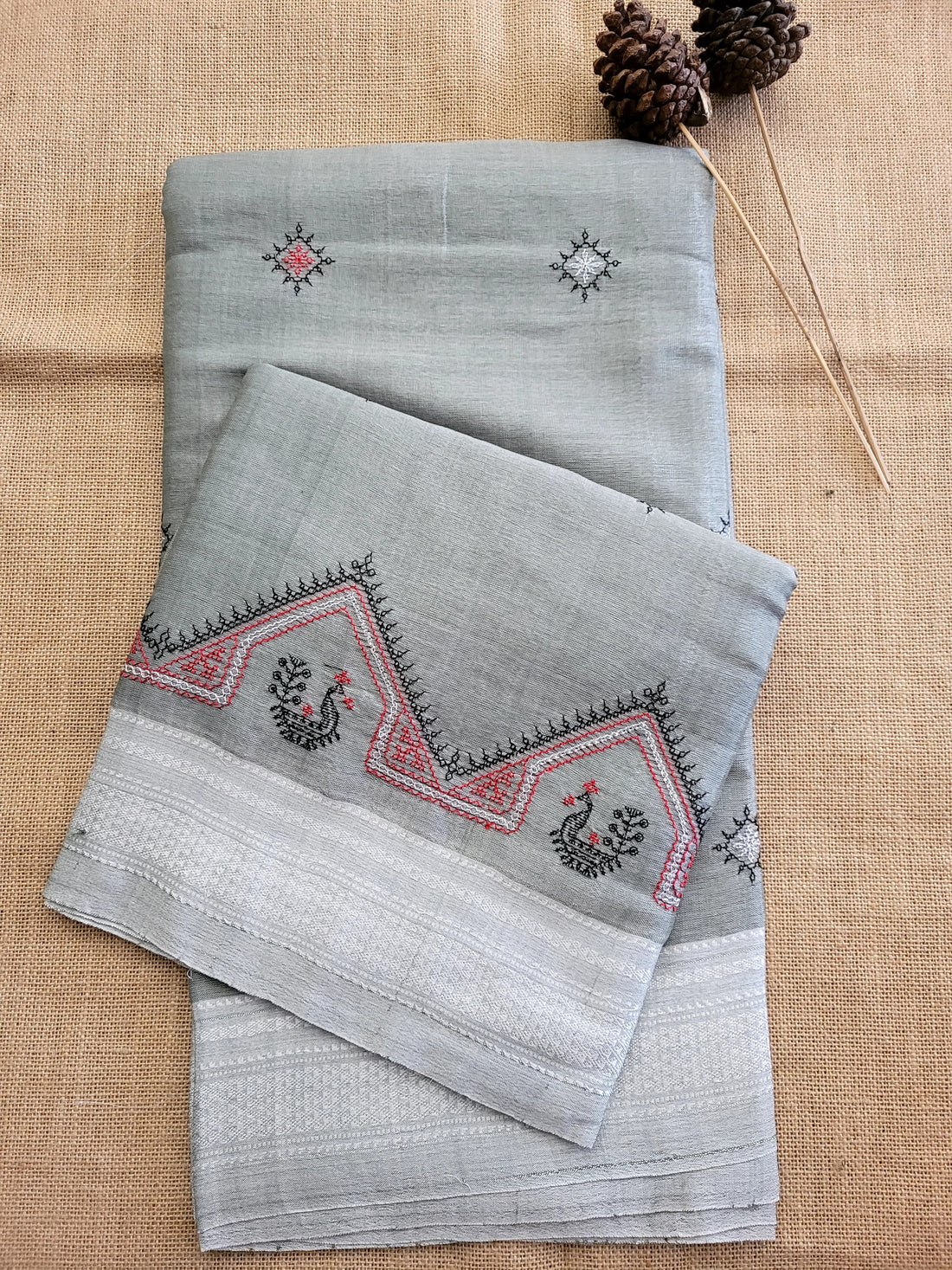 Ilkal Viscose Saree Silk Pallu