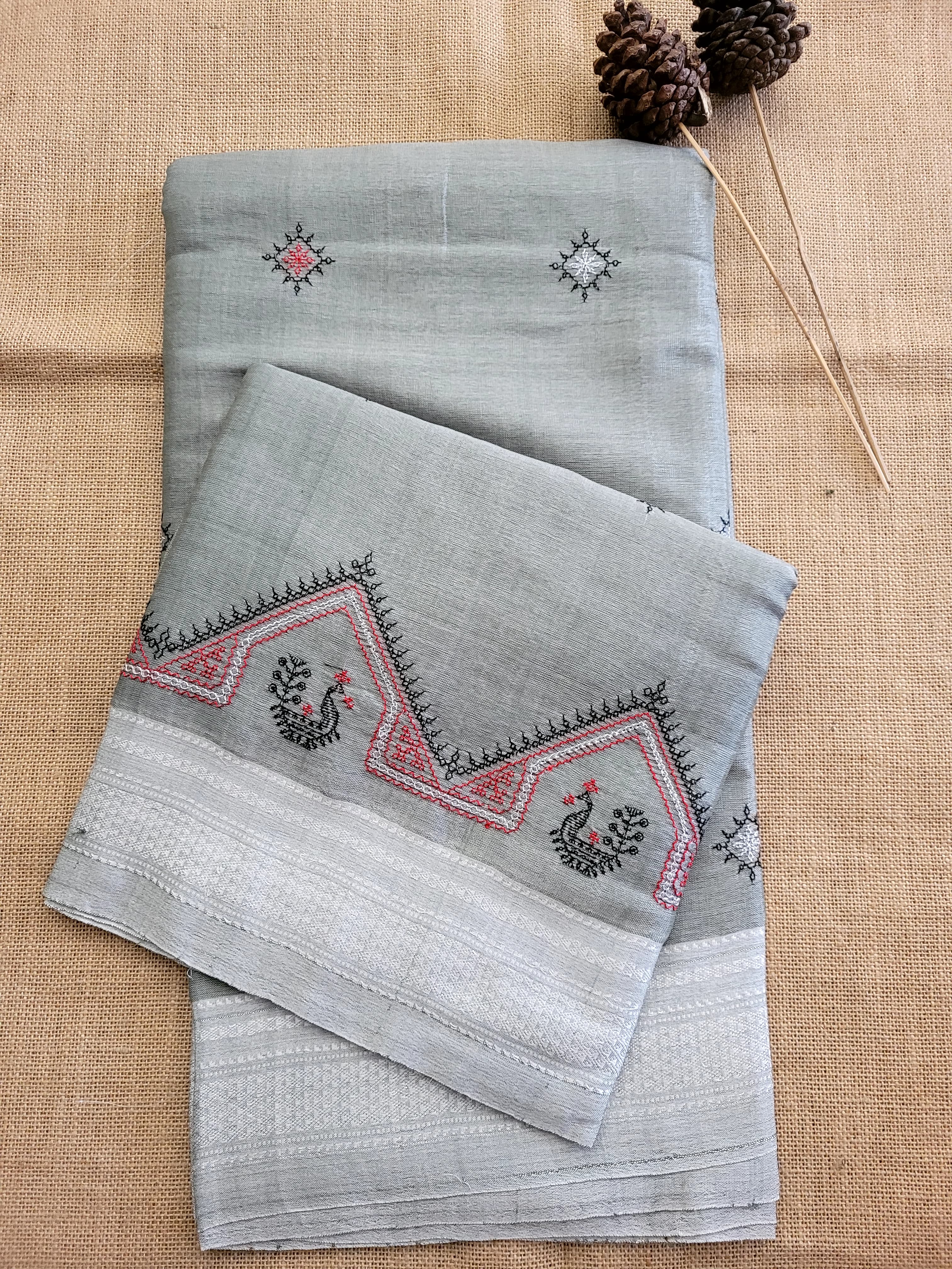 Ilkal Viscose Saree Silk Pallu
